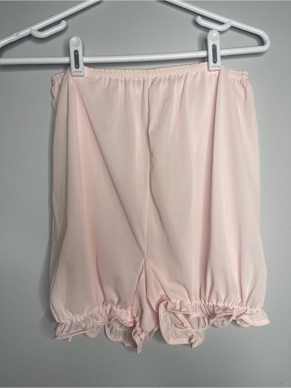 Ladies Vintage 50’s Philmaid Soft Pink Elastic Ruffle Shorts bloomers